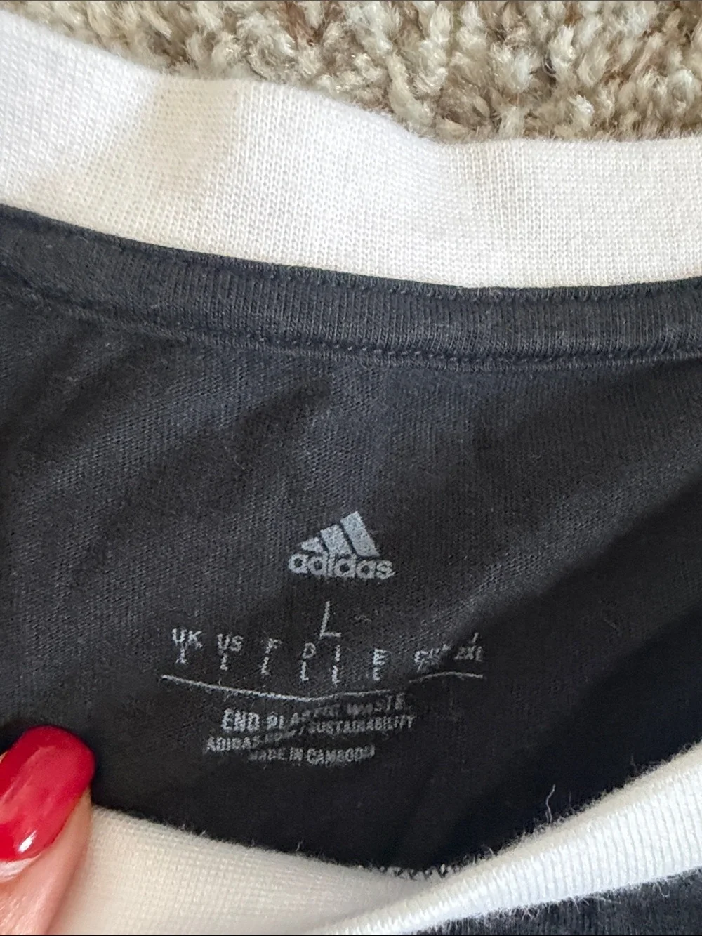 adidas FIFA German National Soccer Team Black Tee with Gold Crest and White Trim